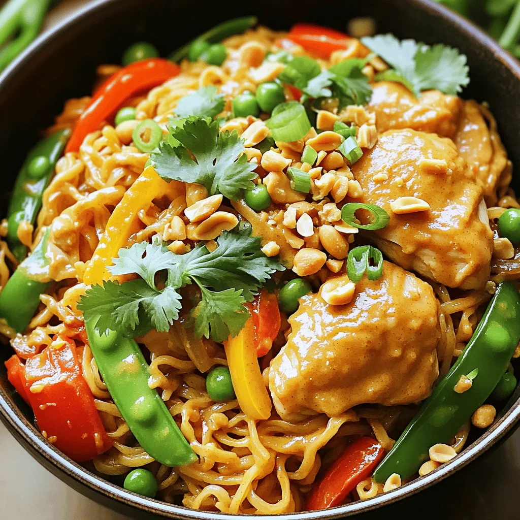 Thai Peanut Chicken Noodles Simple and Tasty Meal