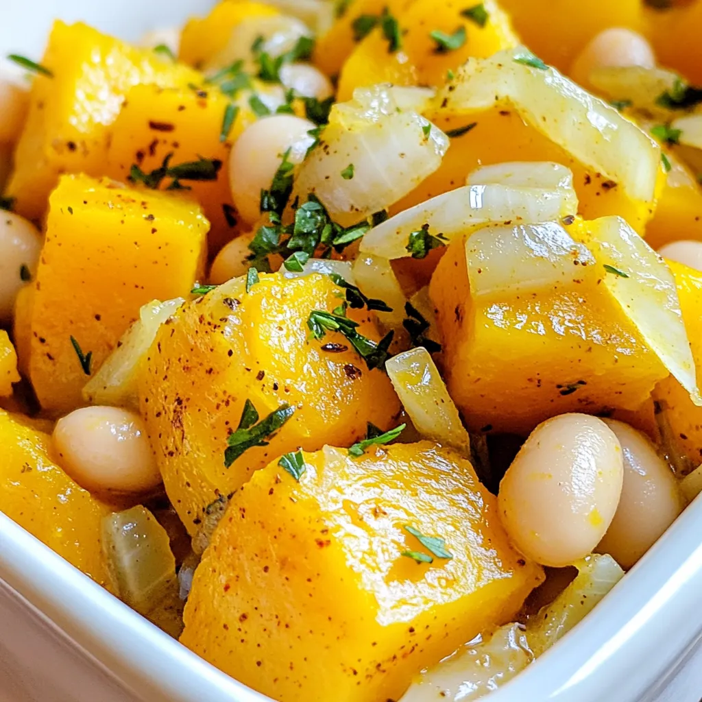 Butternut Squash White Bean Skillet Delicious Meal