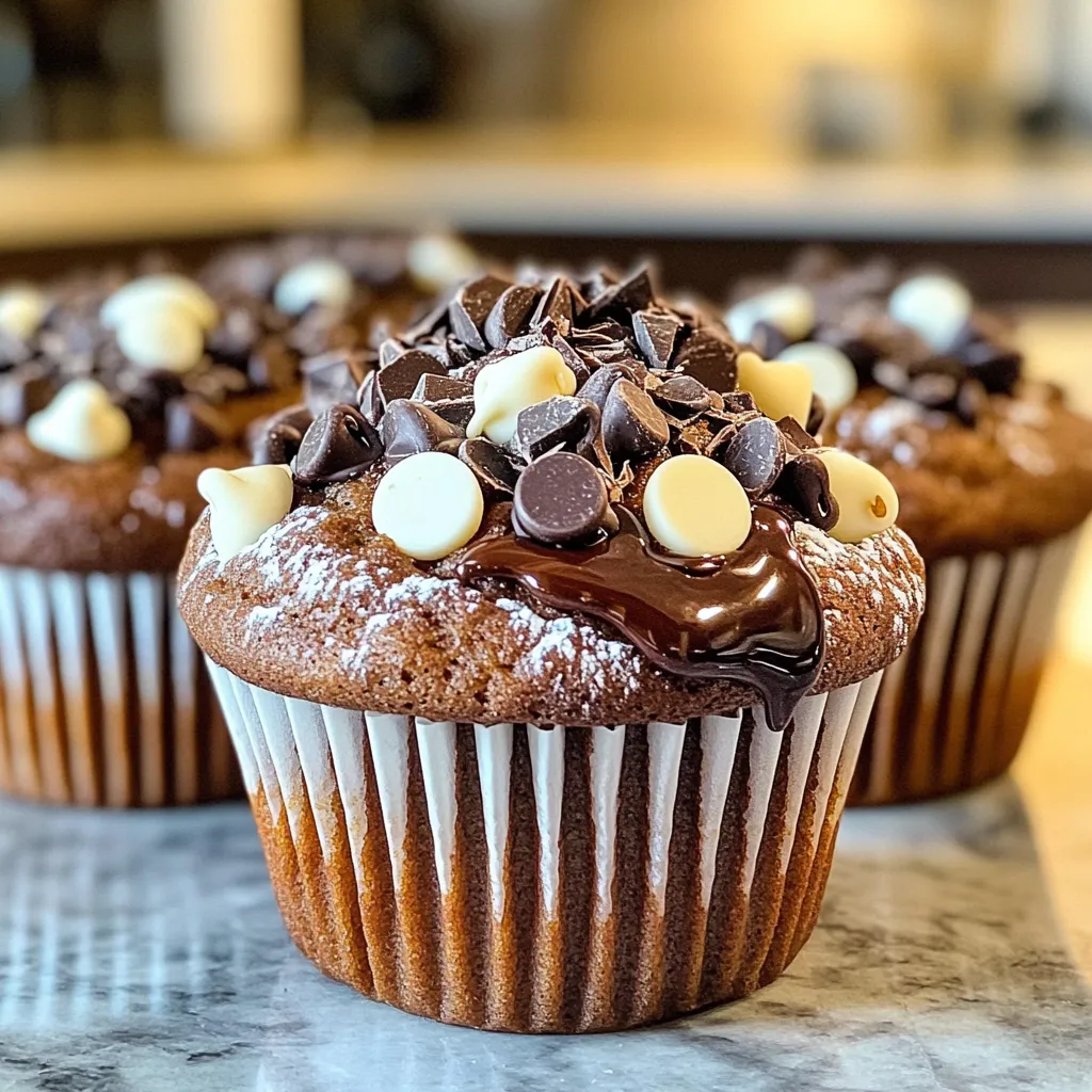 Triple Chocolate Chip Bakery Muffins Delectable Delight