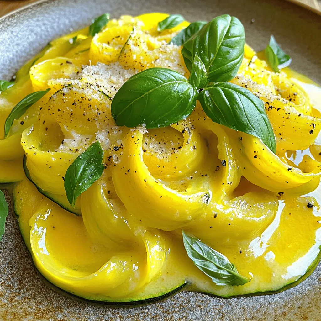 Creamy Yellow Zucchini Pasta Flavorful and Easy Meal