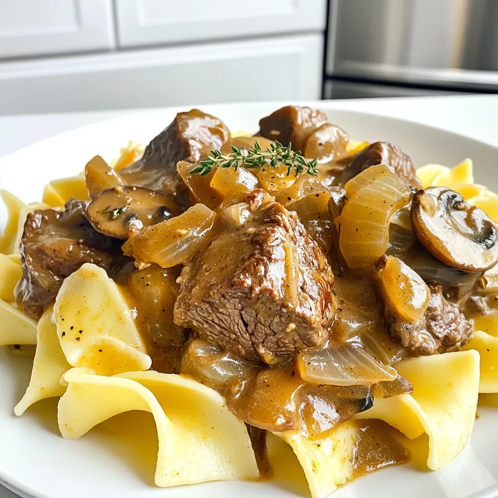 Slow Cooker Beef Stroganoff Comforting and Simple Dish