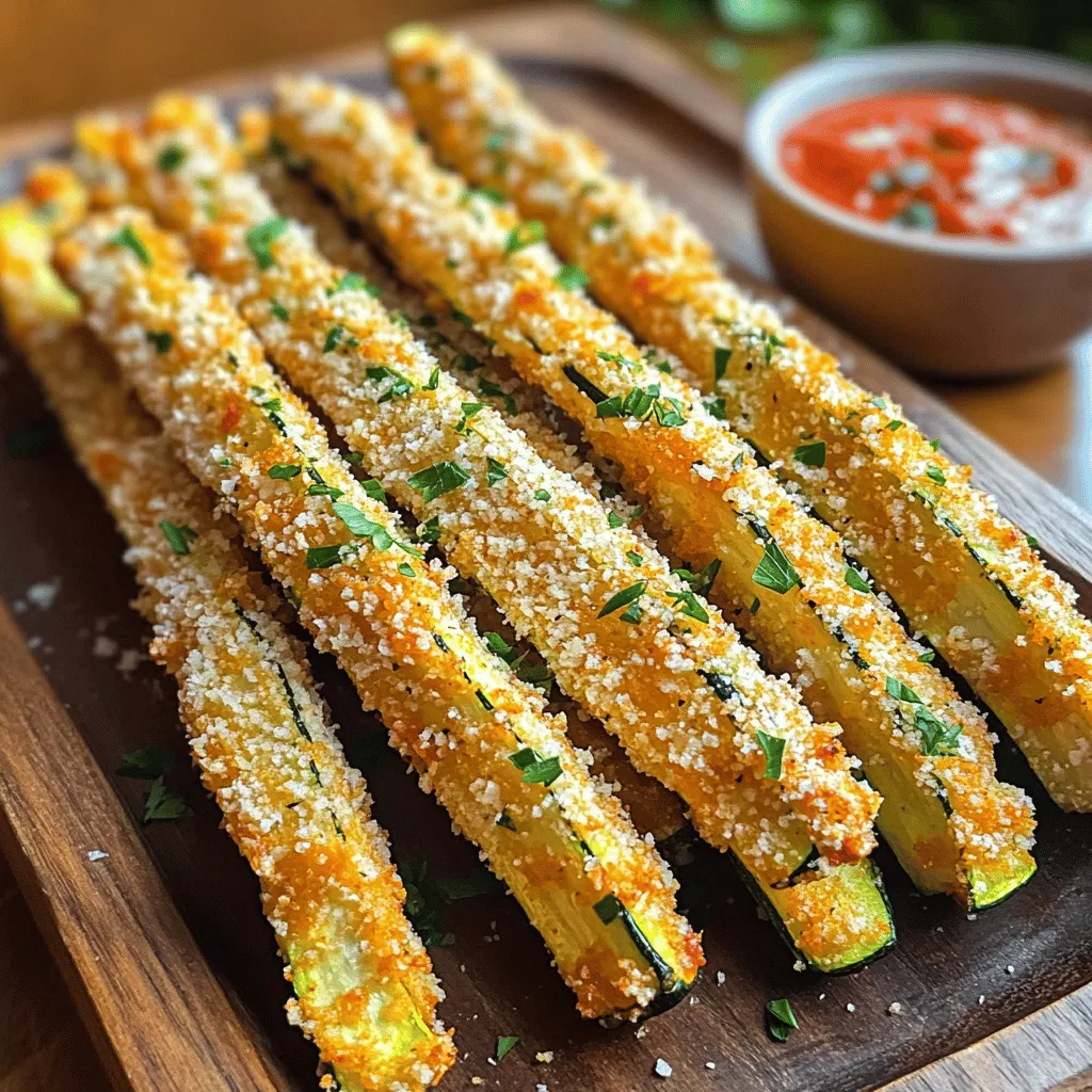 Air Fryer Garlic Parmesan Zucchini Fries Crispy Delight