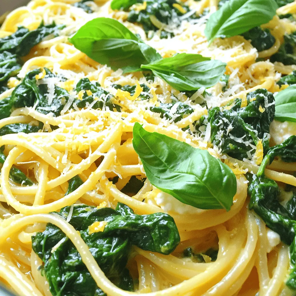 One-Pot Lemon Ricotta Spinach Pasta Simple Delight