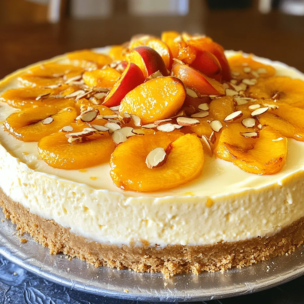 Roasted Peach Cobbler Cheesecake Simple and Delicious