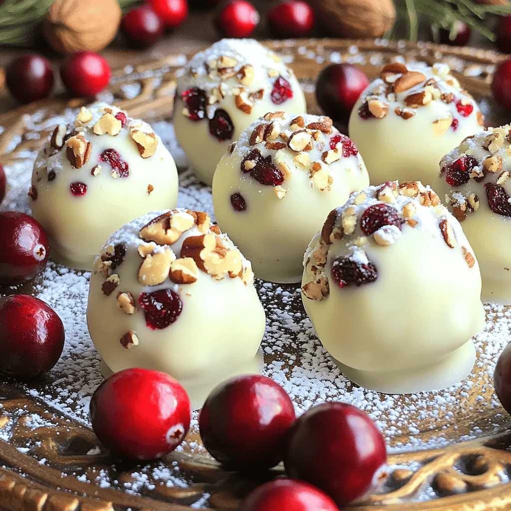 No-Bake Cranberry White Chocolate Truffles Delight
