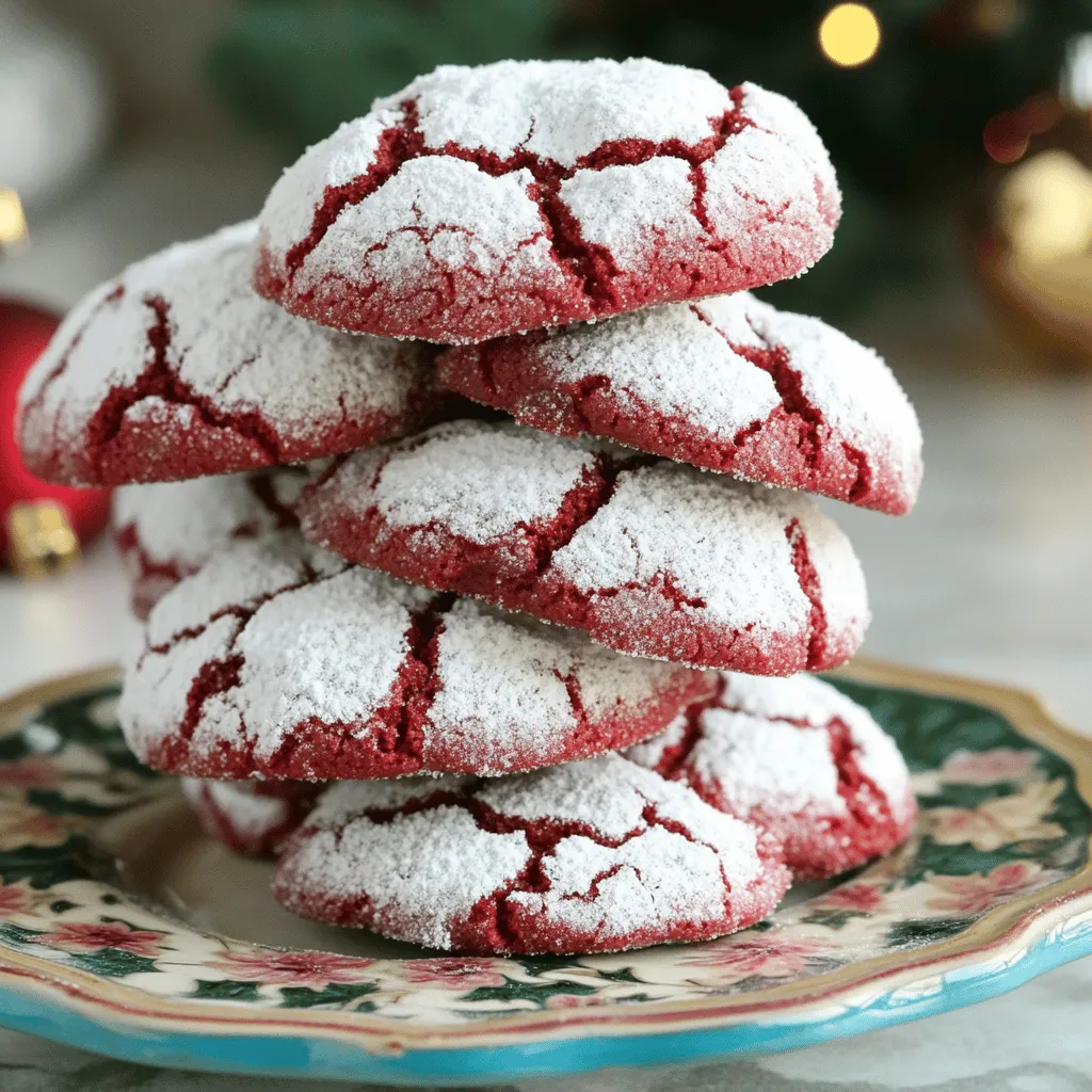 Red Velvet Crinkle Cookies Delightful Treat Recipe