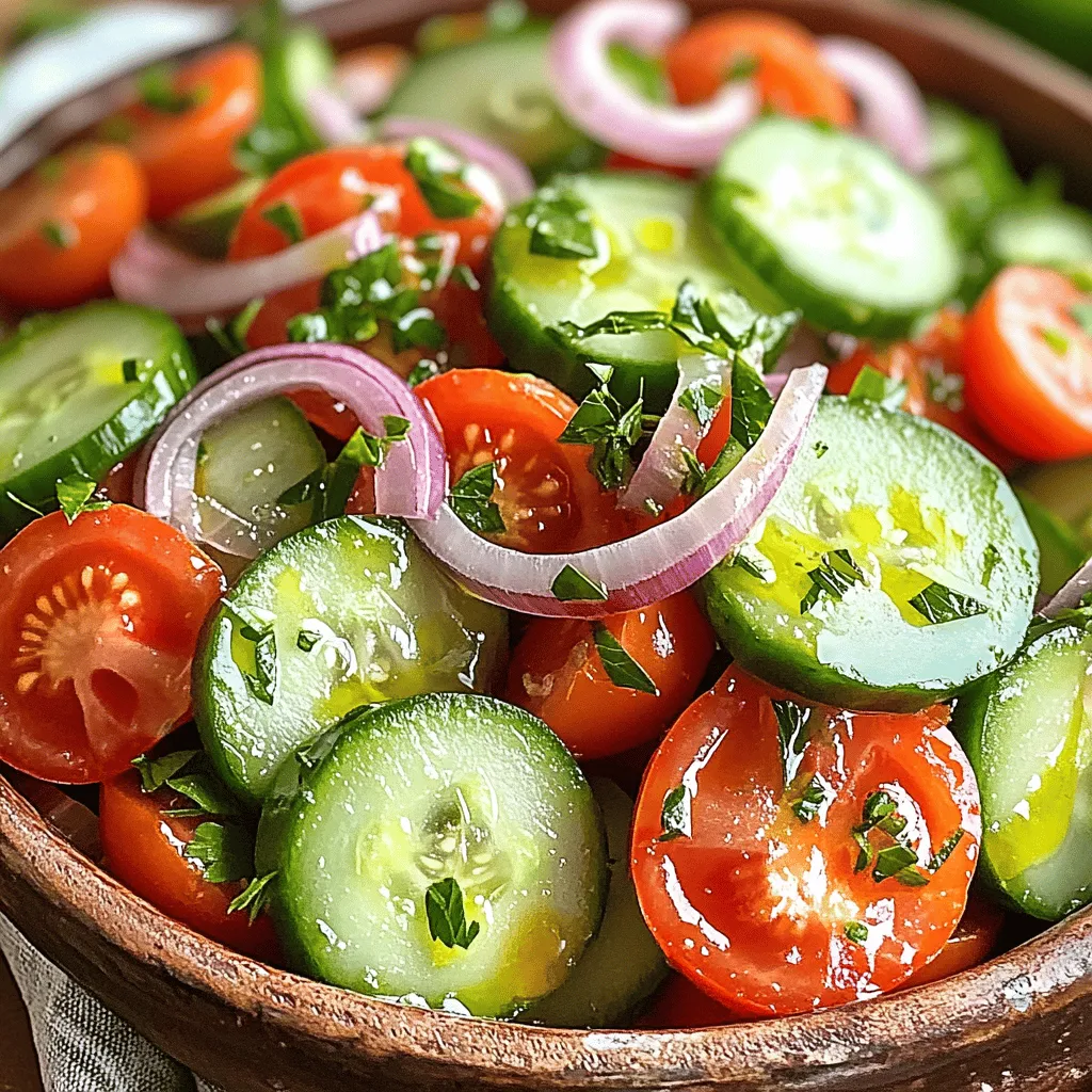 Marinated Cucumber Tomato Onion Salad Refreshing Delight