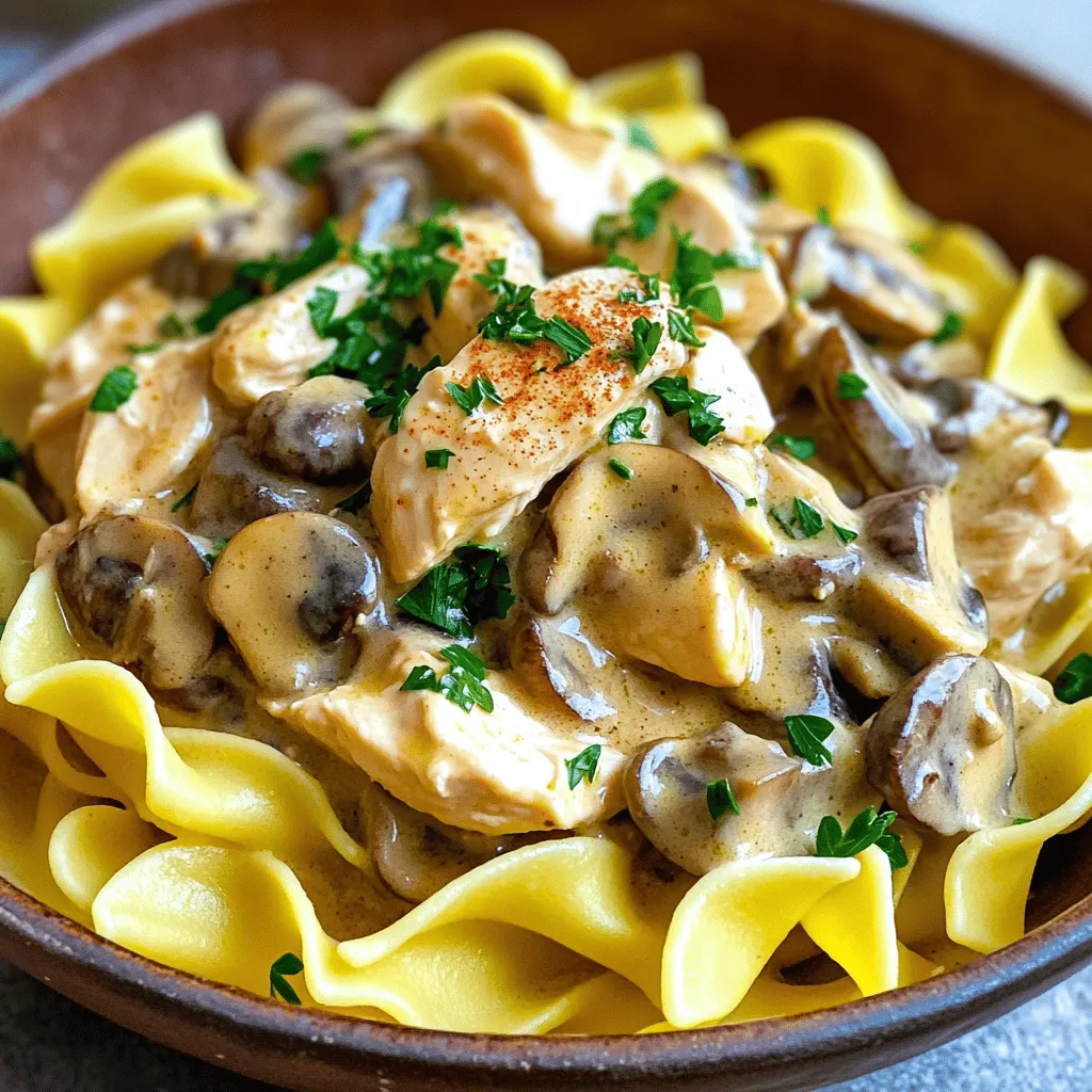 Creamy Chicken Mushroom Stroganoff Flavorful Delight