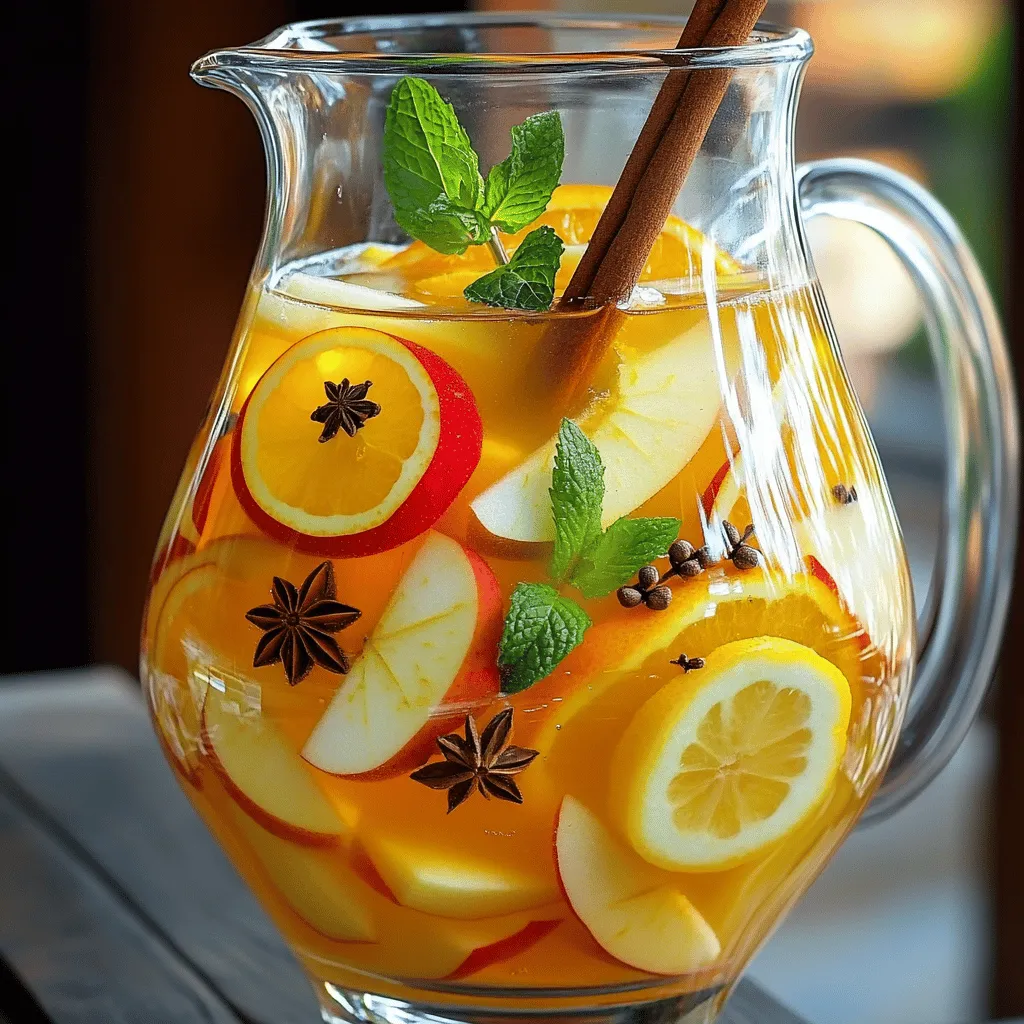 Tangy Apple Cider Sangria with Cinnamon Delight