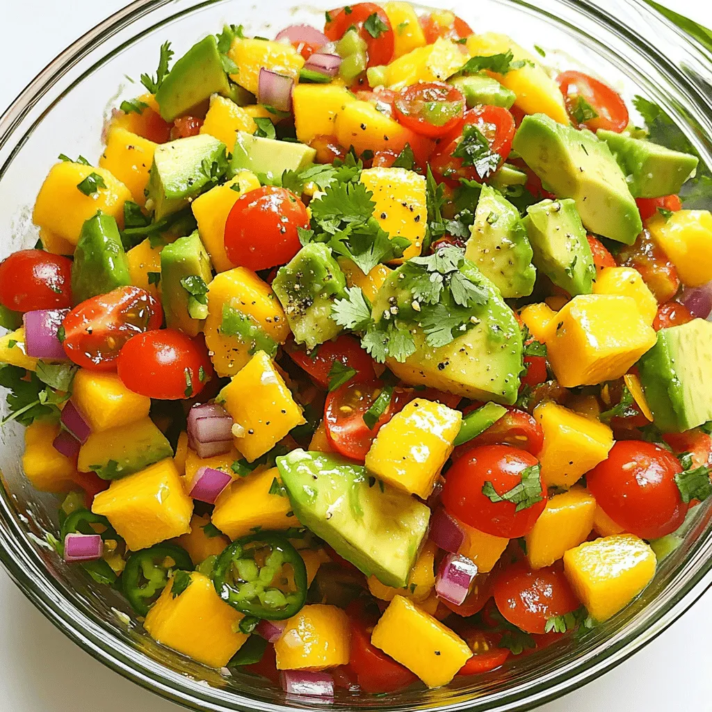 Vibrant Avocado Mango Salad with Lime Dressing Recipe