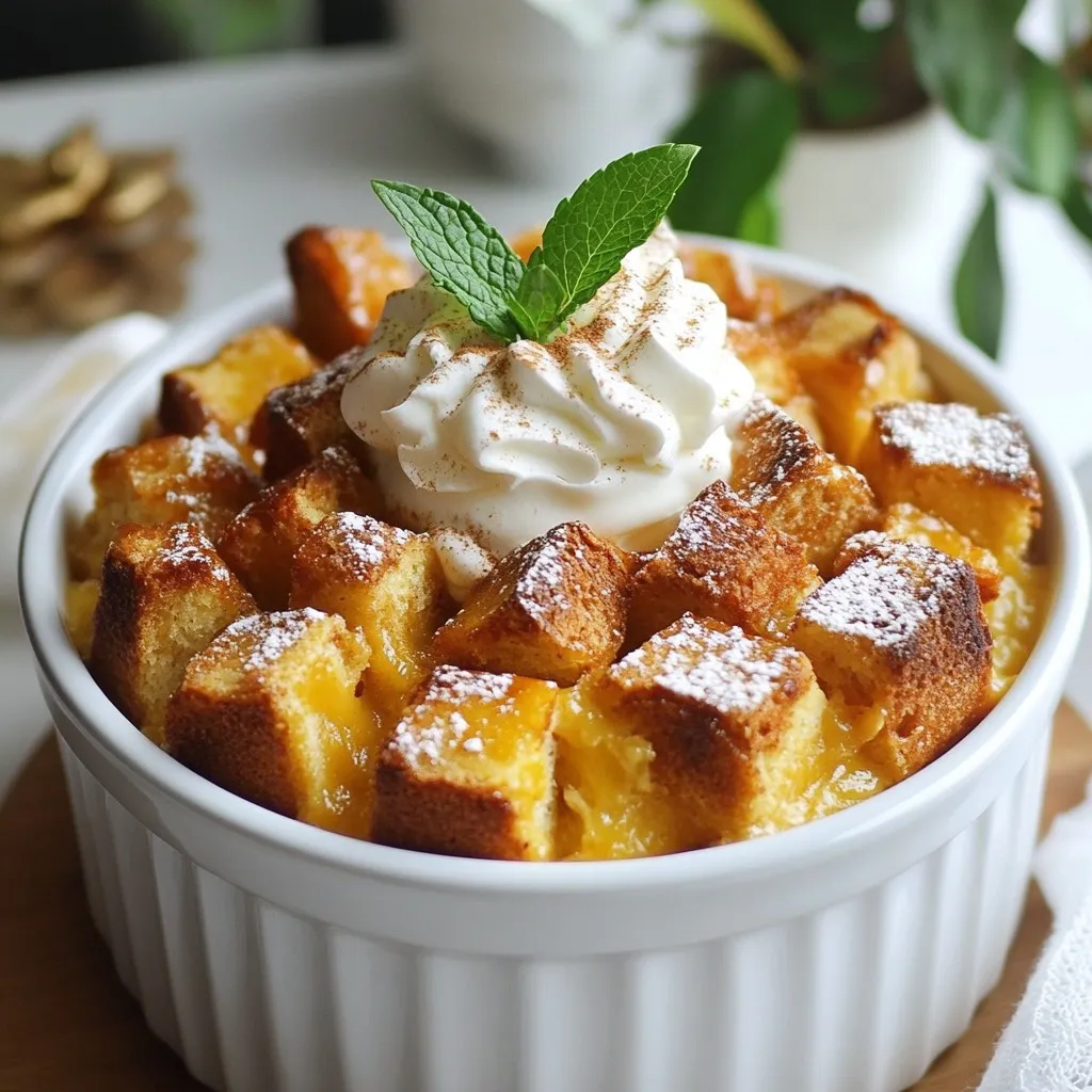 Gingerbread Bread Pudding with Eggnog Sauce Delight
