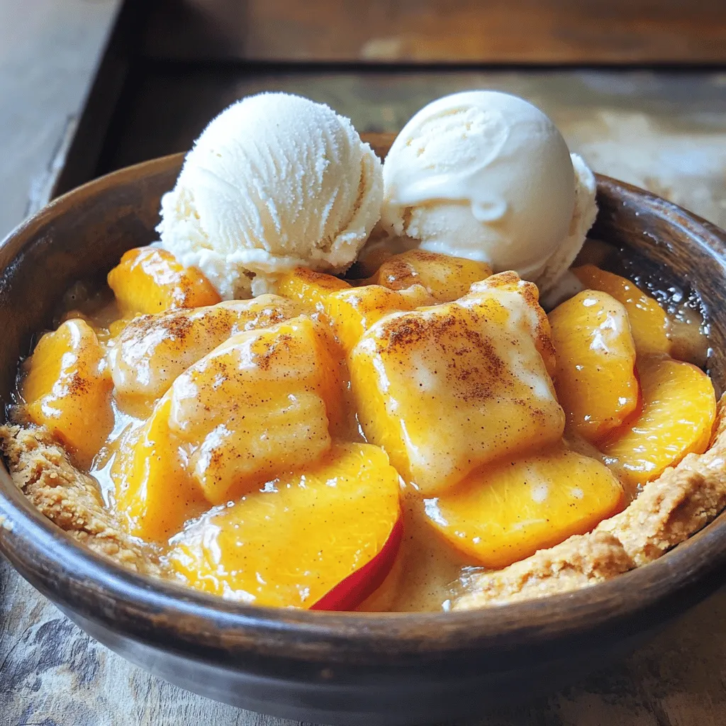 Easy Peach Cobbler with Fresh Peaches Delight