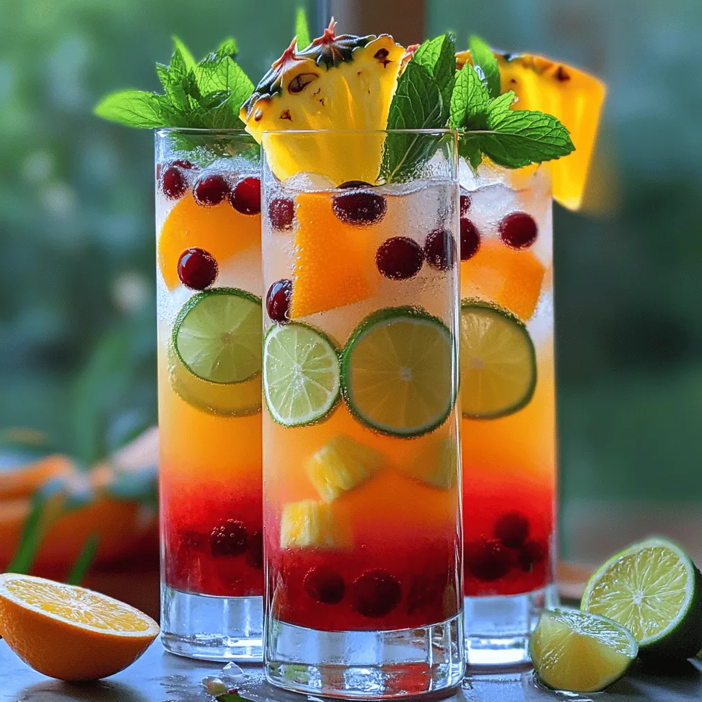 Sunset Splash Mocktail Refreshing and Fun Drink