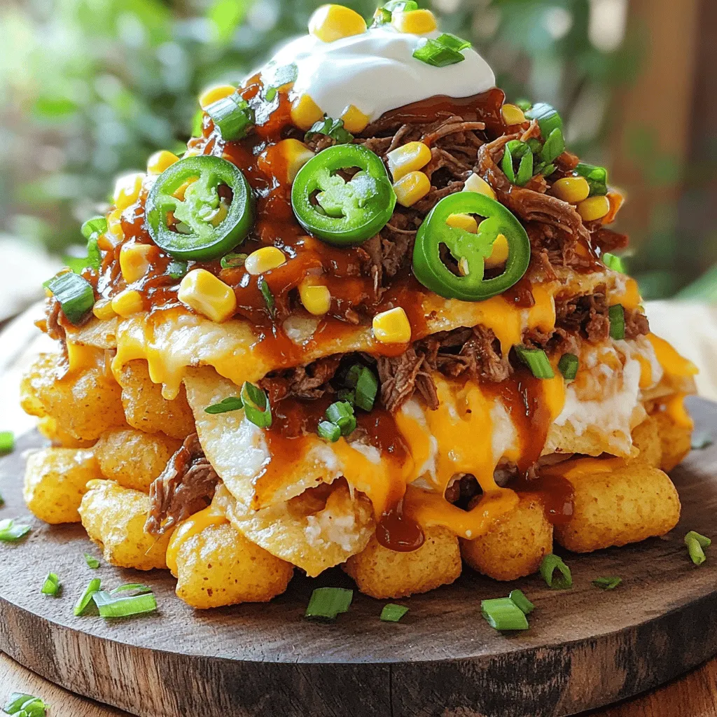 Cowboy BBQ Tater Tot Nachos Tasty Comfort Food Delight