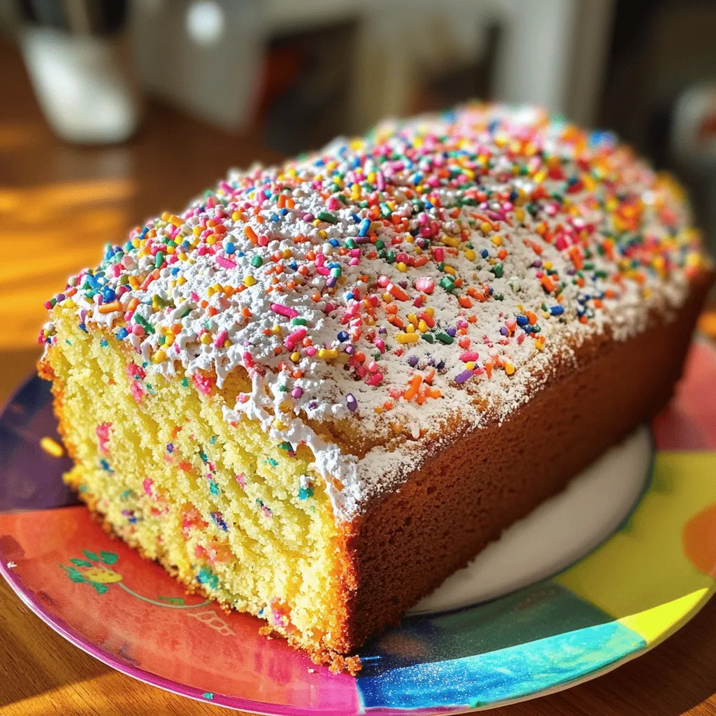 Funfetti Loaf Cake Sweet and Colorful Delight