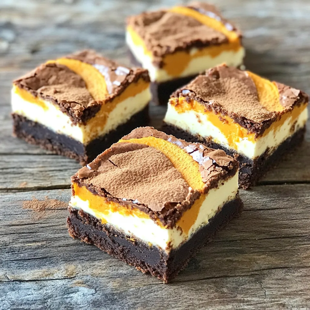 Pumpkin Cream Cheese Swirl Brownies Delightful Treat