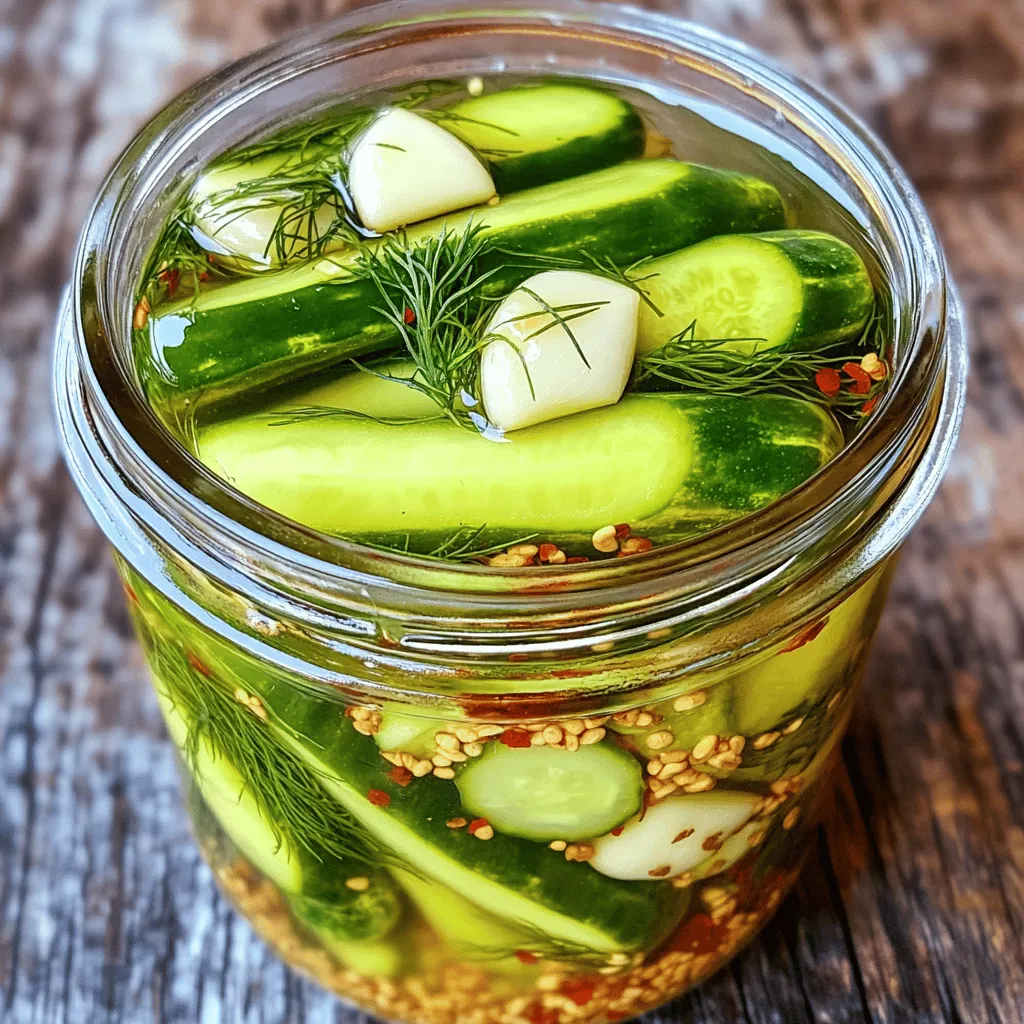 Zesty Garlic Dill Refrigerator Pickles Tangy and Crisp