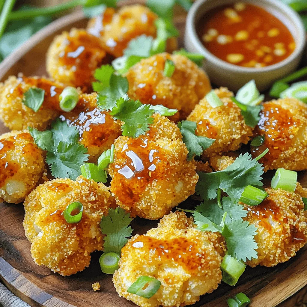 Air Fryer Sweet Chili Cauliflower Wings Delightful Snack