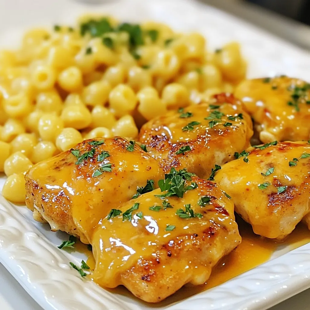 Honey Garlic Butter Chicken with Mac Delightful Dish