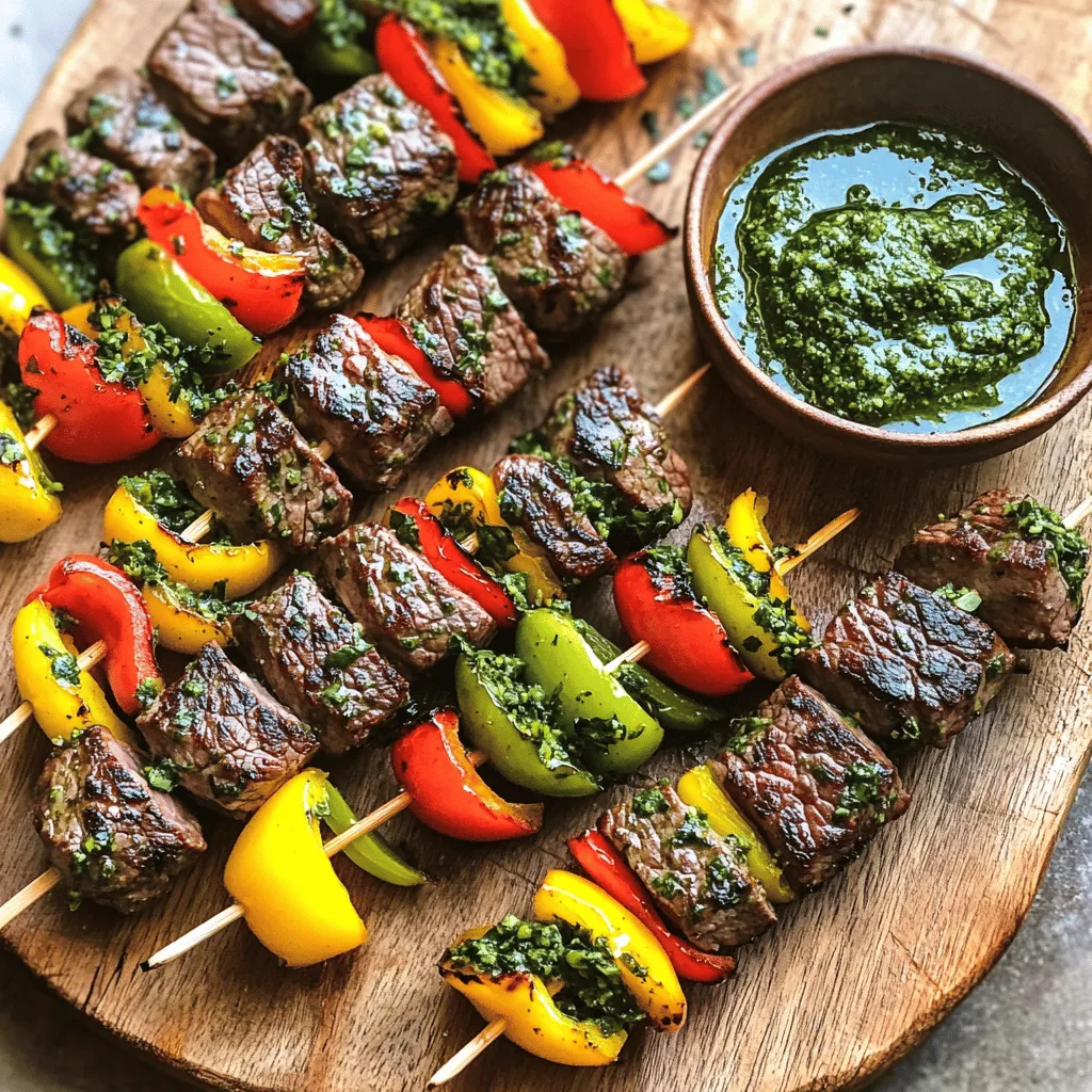 Herb Garden Chimichurri Steak Skewers Flavor Delight