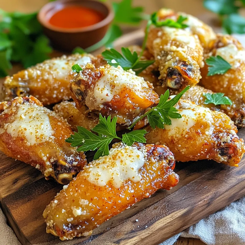 Air Fryer Garlic Parmesan Wings Crispy and Savory Treat