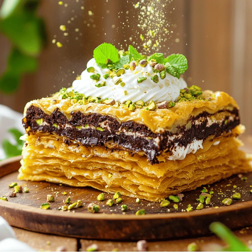 Chocolate Pistachio Kunafa Cake Deliciously Rich Treat