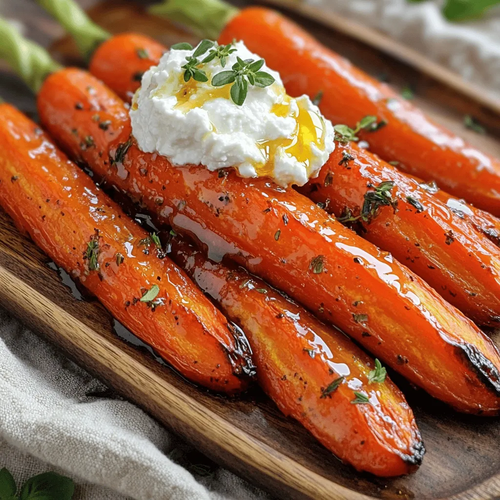 Hot Honey Roasted Carrots with Whipped Ricotta Delight