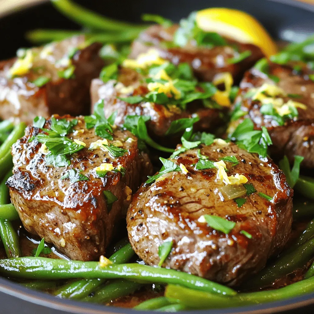 Minute Garlic Butter Steak Bites with Green Beans Delight