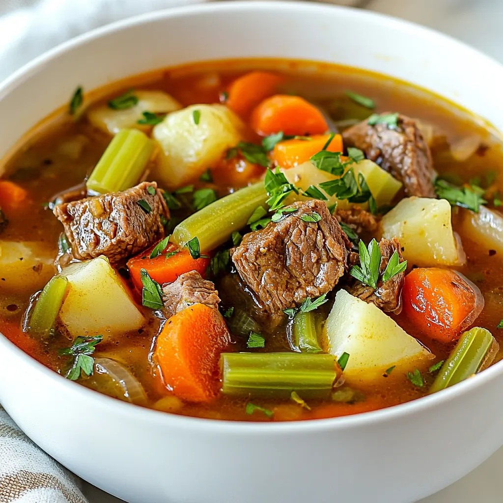 Old Fashioned Vegetable Beef Soup Flavorful Comfort Dish