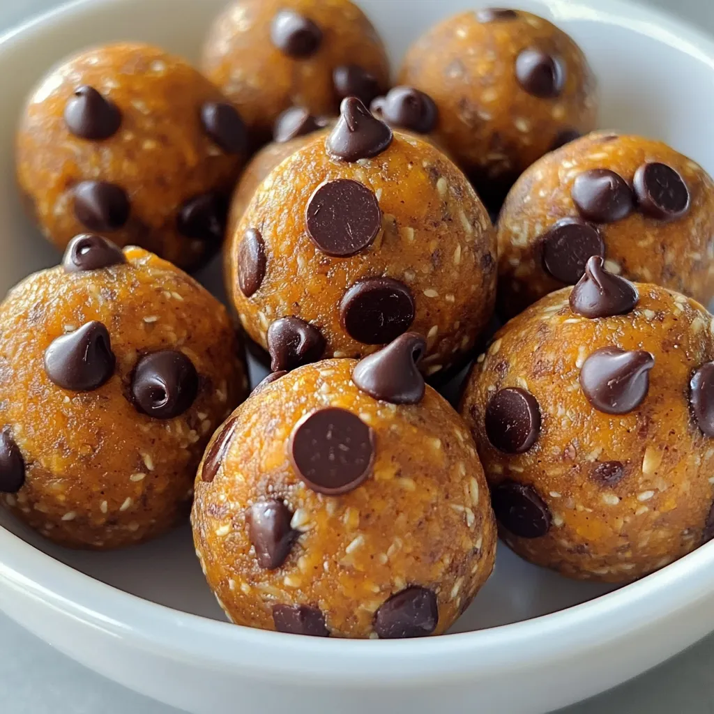 Pumpkin Chocolate Chip Energy Balls Healthy Snack Recipe