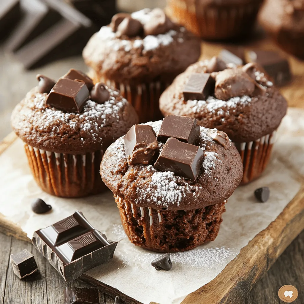 Bakery Double Chocolate Muffins Simple and Tasty Recipe
