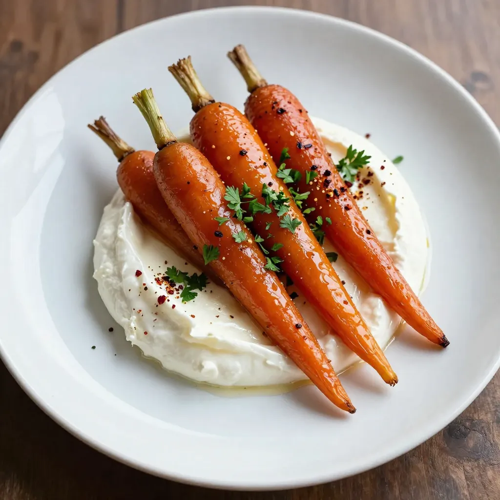Hot Honey Roasted Carrots with Whipped Ricotta Delight