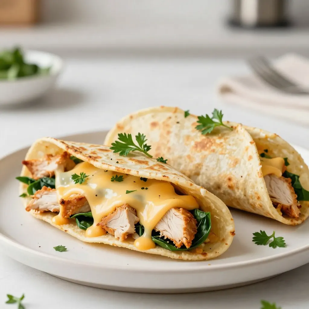 Cheesy Garlic Chicken Wraps Savory and Simple Meal