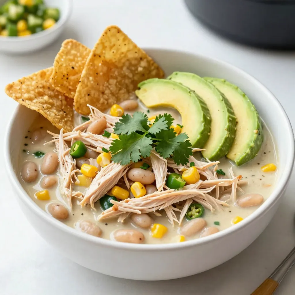 Crockpot Creamy White Chicken Chili Delightful Dish