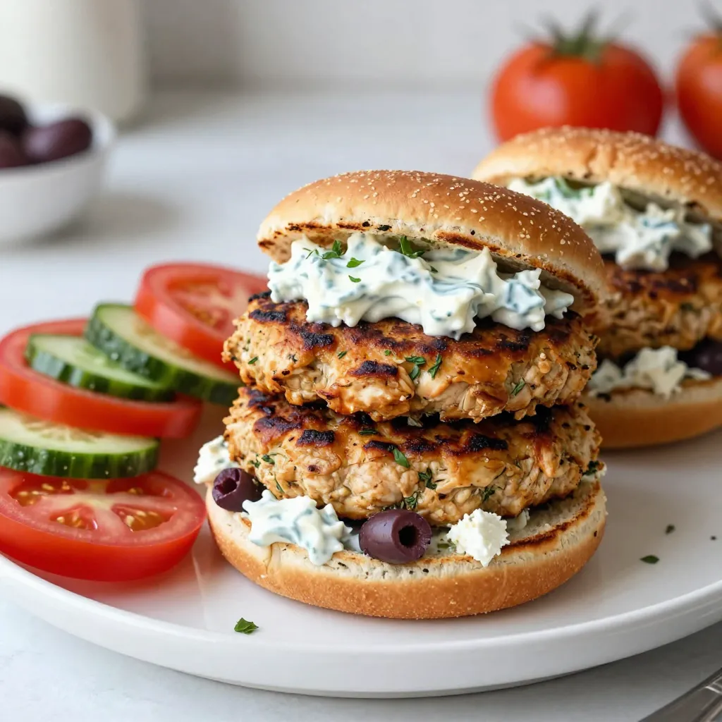 Greek Chicken Burgers Flavorful and Healthy Option