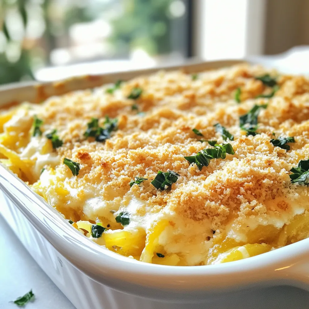 Spaghetti Squash Alfredo Bake Savory and Comforting Dish