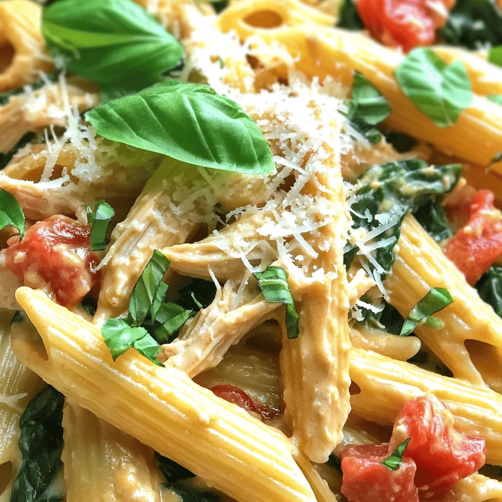 Slow Cooker Creamy Tuscan Chicken Pasta Delight