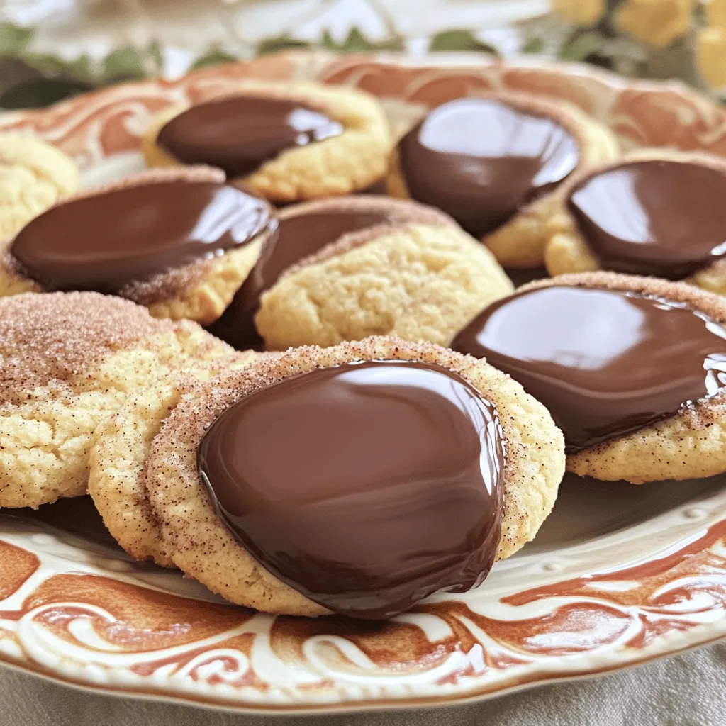 Chocolate Dipped Snickerdoodle Cookies Delightful Treat