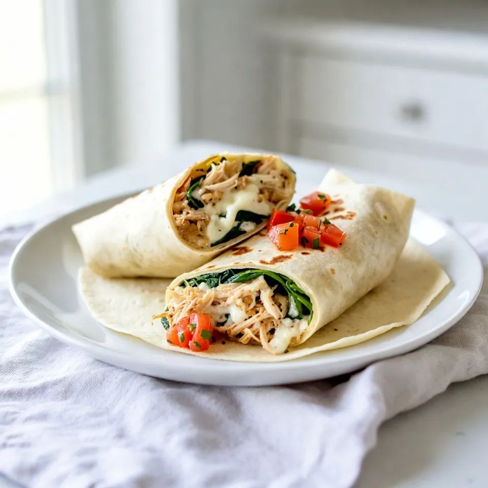 Cheesy Garlic Chicken Wraps Flavorful and Easy Meal