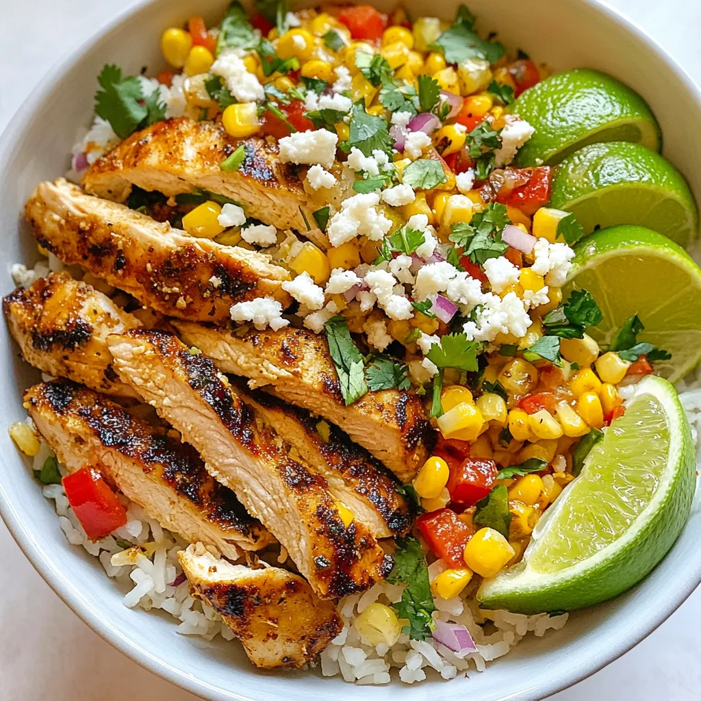 Street Corn Chicken Rice Bowl Flavorful and Easy Meal