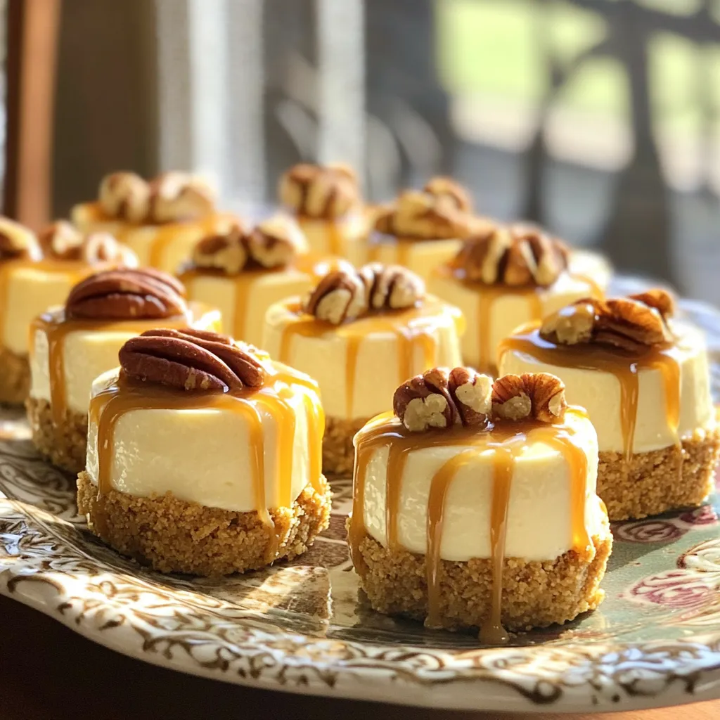 No-Bake Caramel Pecan Cheesecake Bites Easy Treat