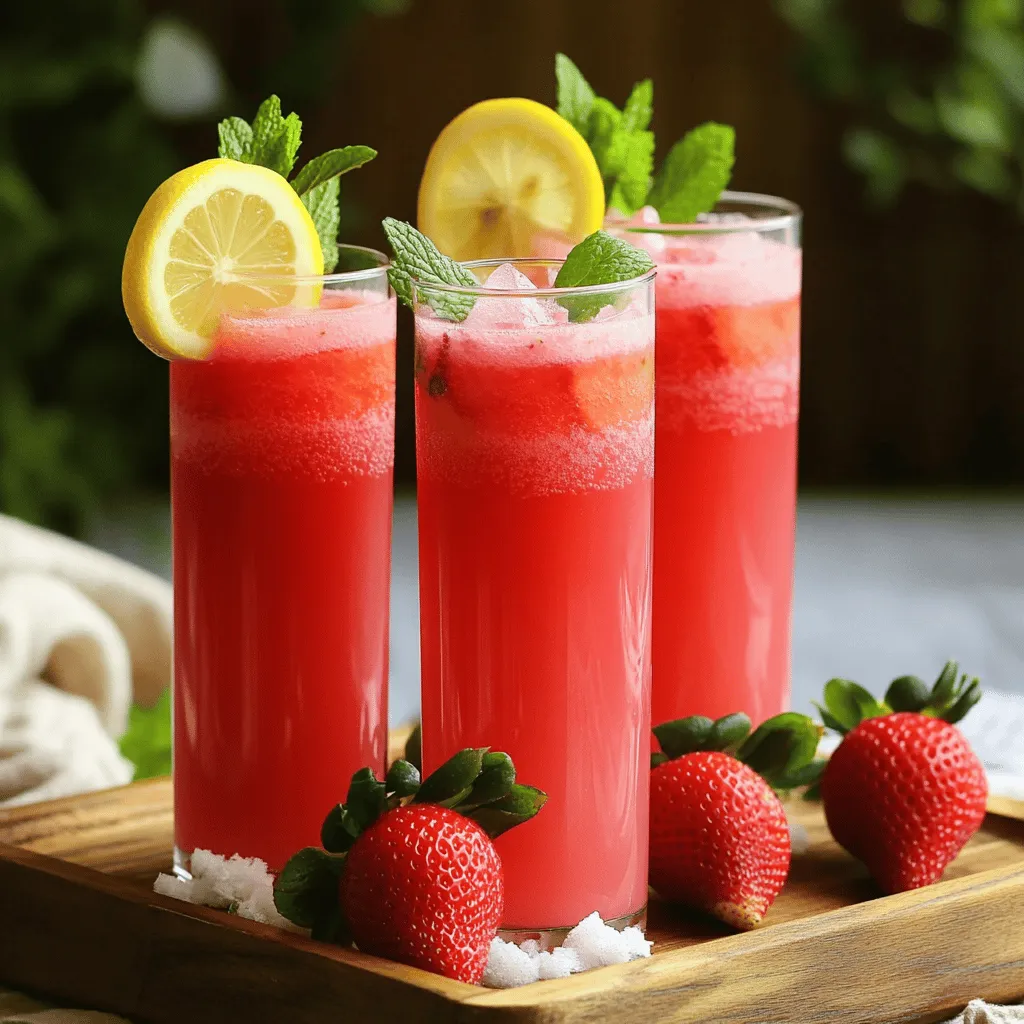 Strawberry Frosted Lemonade Refreshing Summer Drink