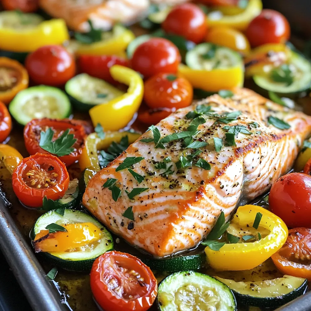 Sheet-Pan Mediterranean Salmon with Veggies Delight