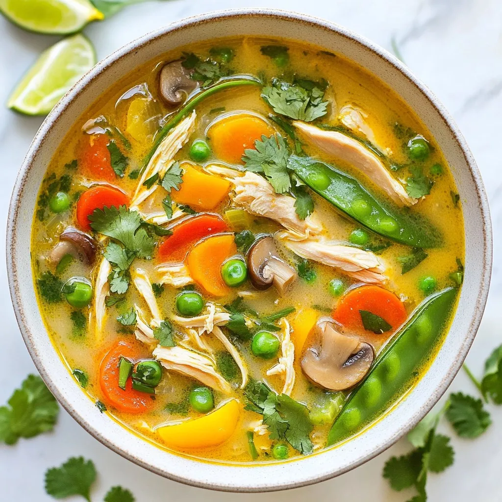Crockpot Thai Coconut Chicken Soup Flavorful Delight