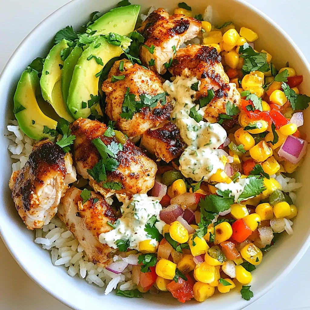 Street Corn Chicken Rice Bowl Flavorful and Easy Meal
