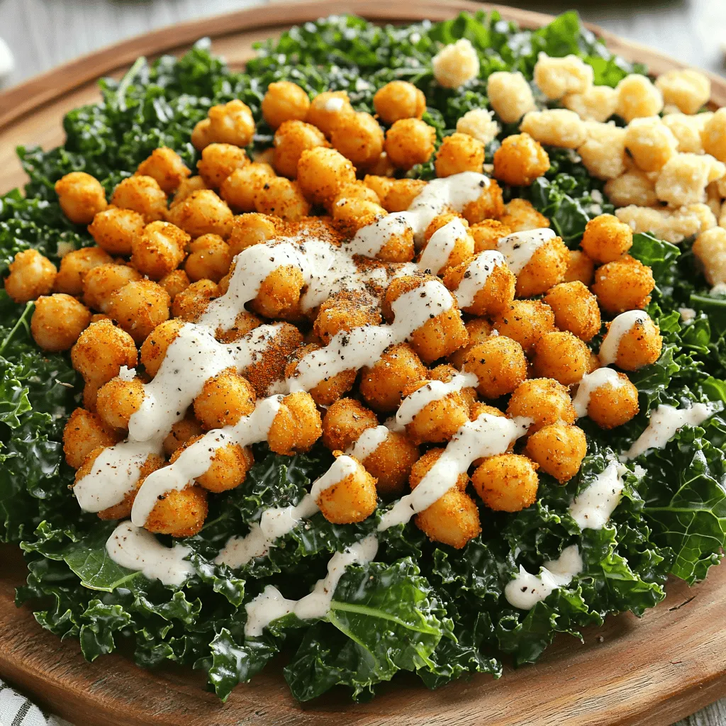 Harvest Kale Caesar with Crispy Chickpeas Delight