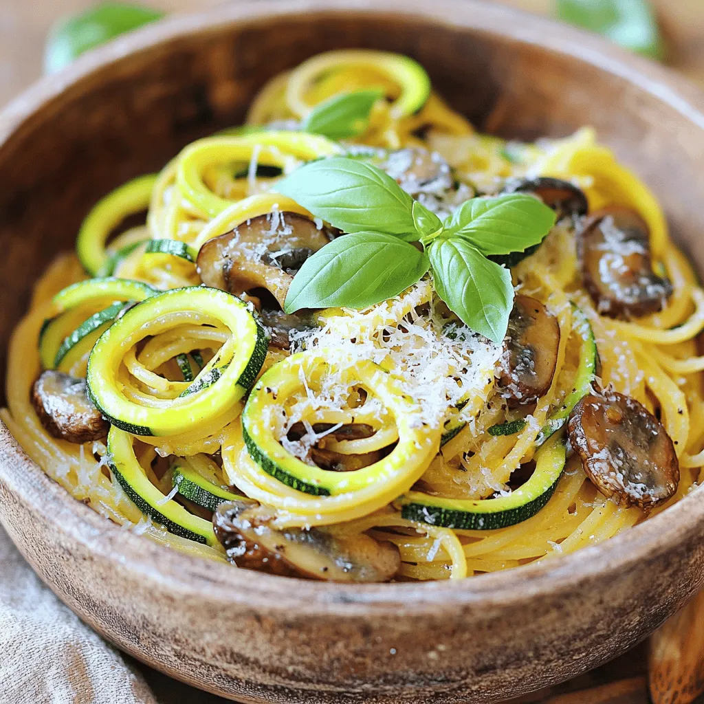 Zucchini Mushroom Pasta Delightful and Simple Meal