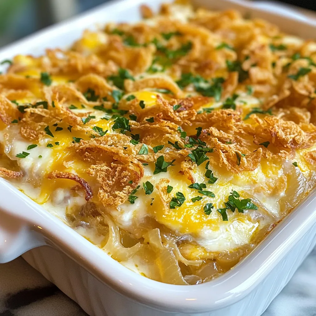 French Onion Chicken Casserole Hearty Comfort Meal