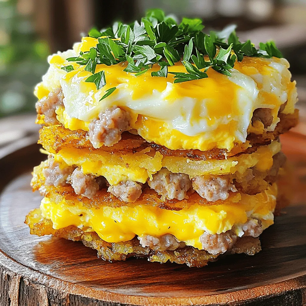 Hash Brown Breakfast Stacks Savory Morning Treat