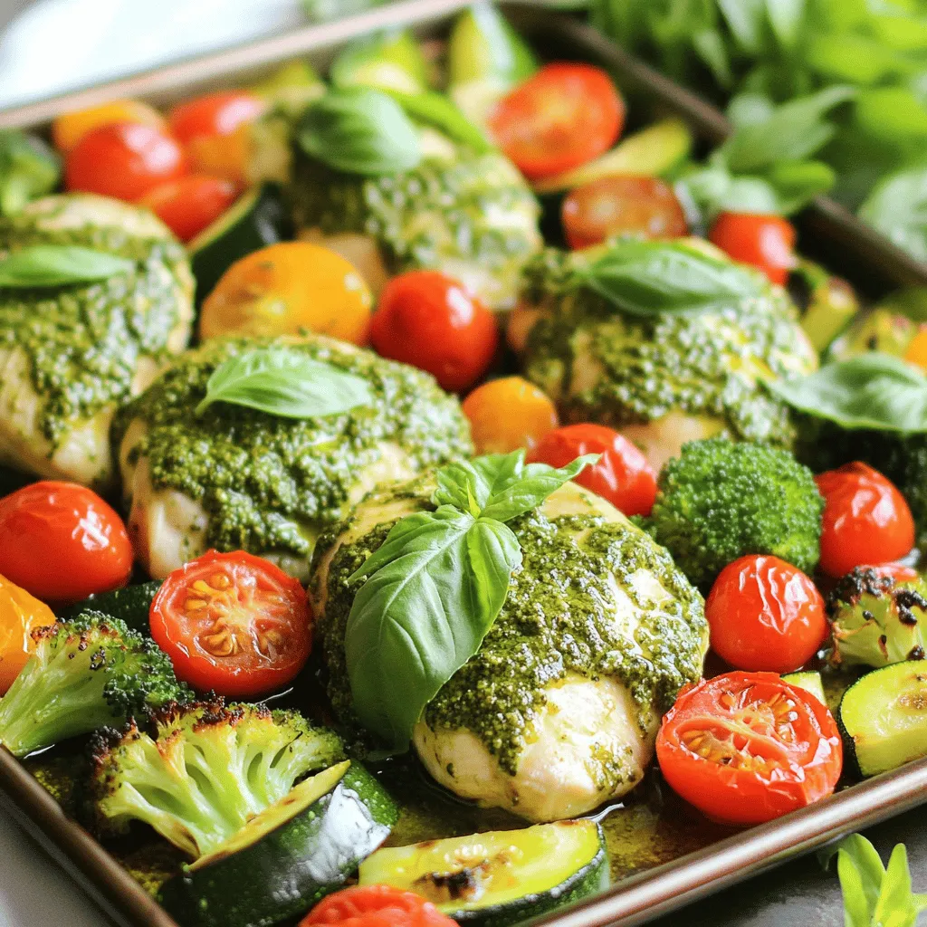 Sheet Pan Pesto Chicken Veggies Quick and Tasty Meal